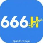 666H Game APK home lobby screen displaying Aviator, JILI Slots, and 9Wickets Sports games with apklulo.com.pk watermark at the bottom.